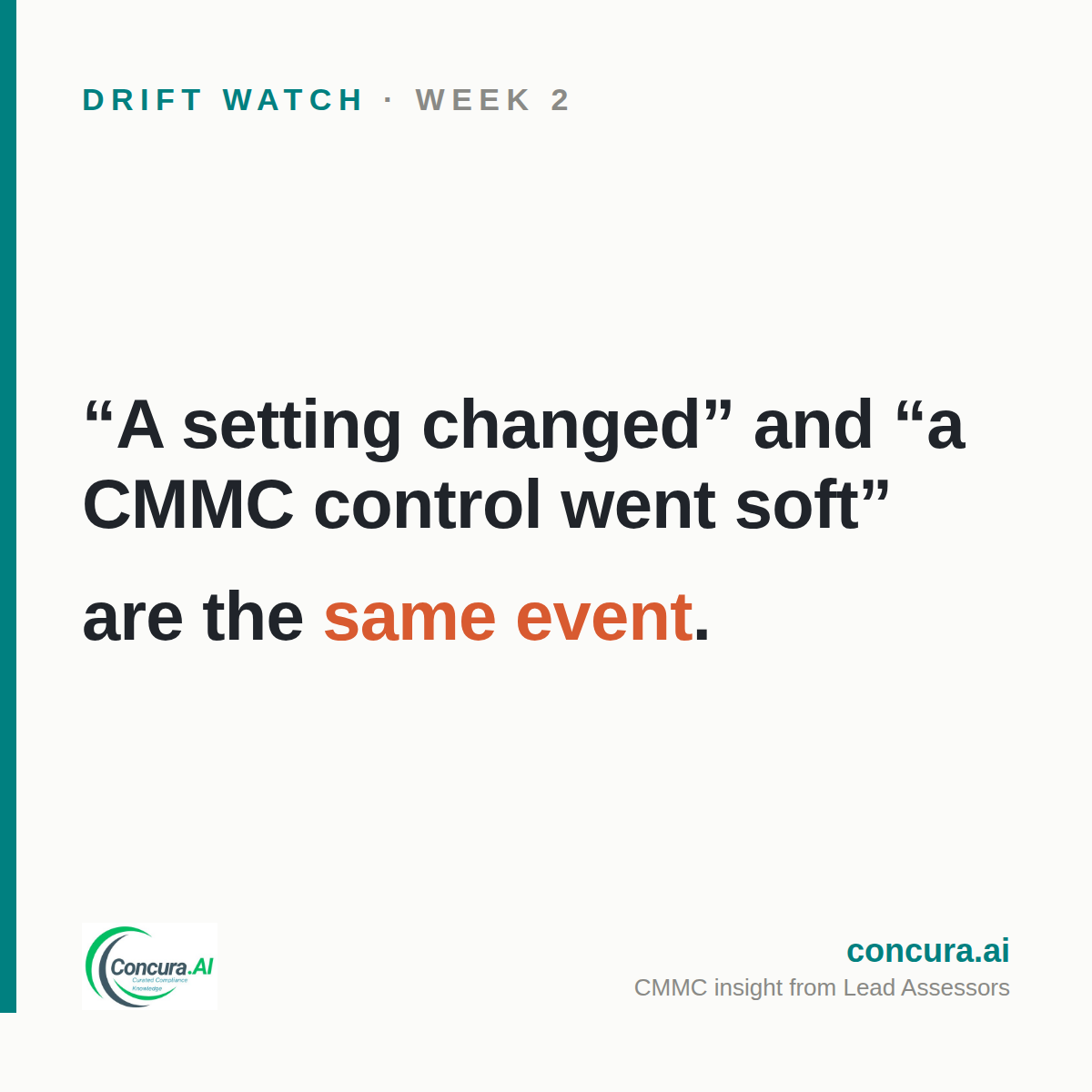 Drift Watch week 2 card